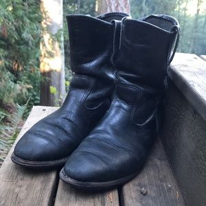 Red wing slip on boots